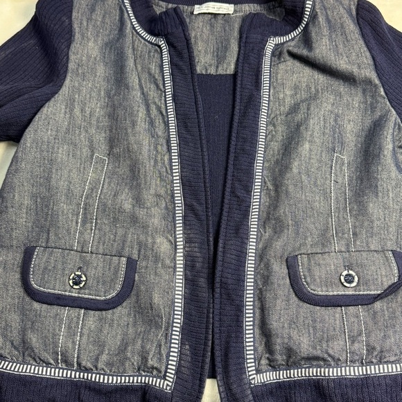 St. John Jackets & Blazers - St. John Blue and Gray Denim Jacket
